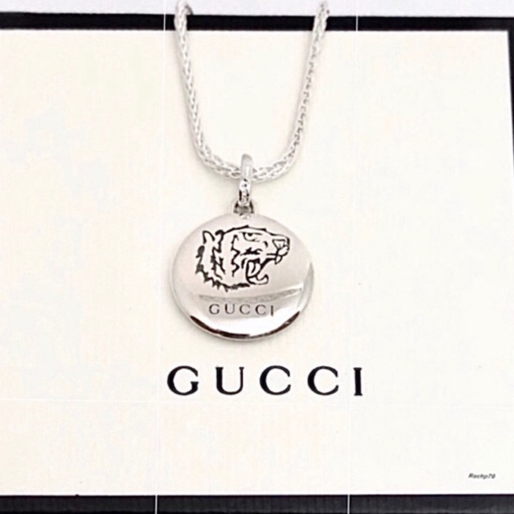 New Authentic Gucci Tiger Charm + Free 24" Chain